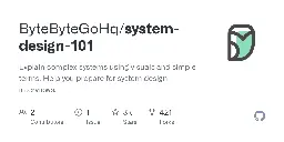 GitHub - ByteByteGoHq/system-design-101: Explain complex systems using visuals and simple terms. Help you prepare for system design interviews.