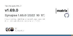 Release v1.69.0 · matrix-org/synapse