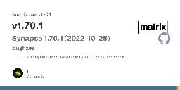 Release v1.70.1 · matrix-org/synapse